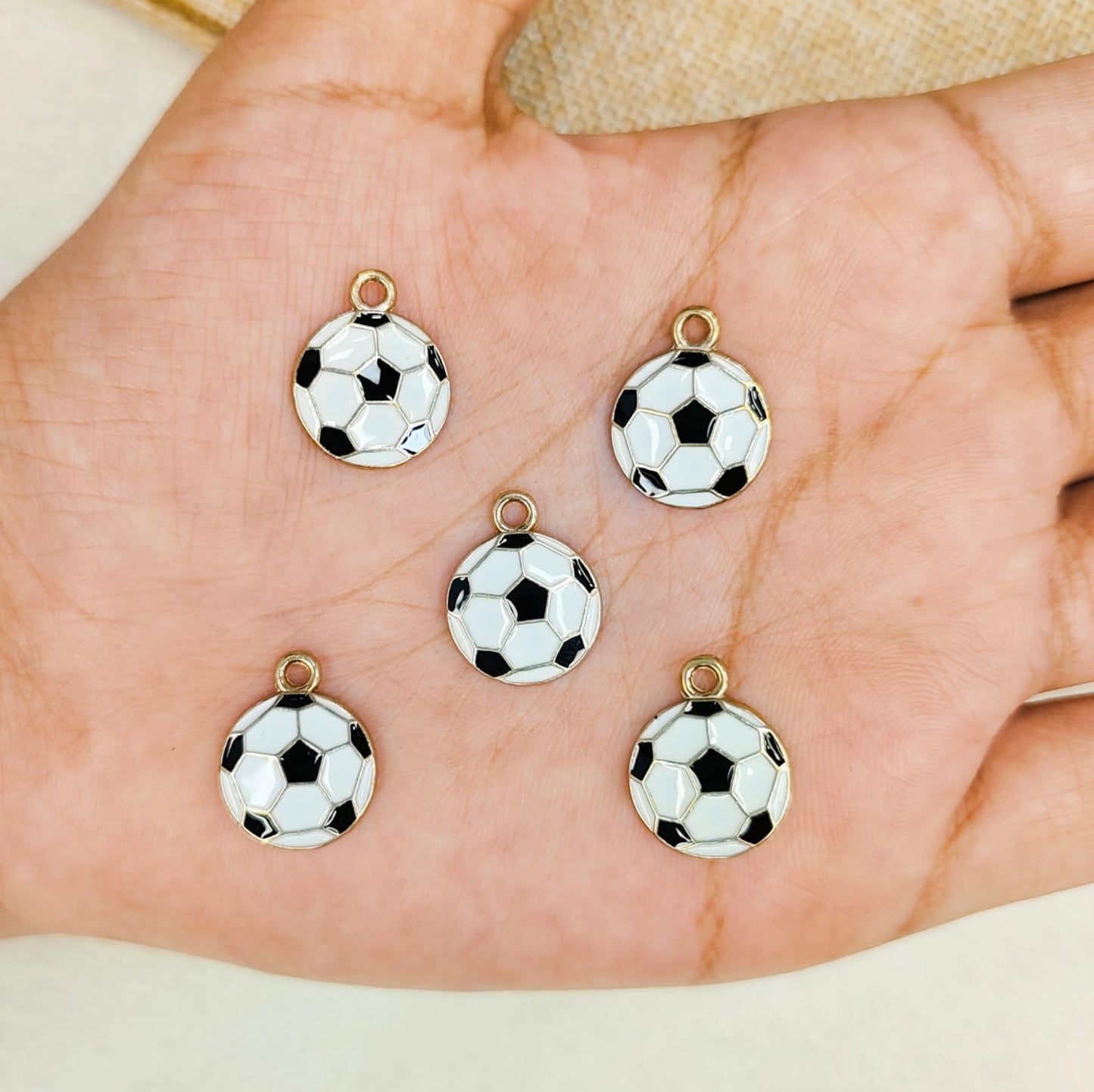 Mini Football Metal Charms