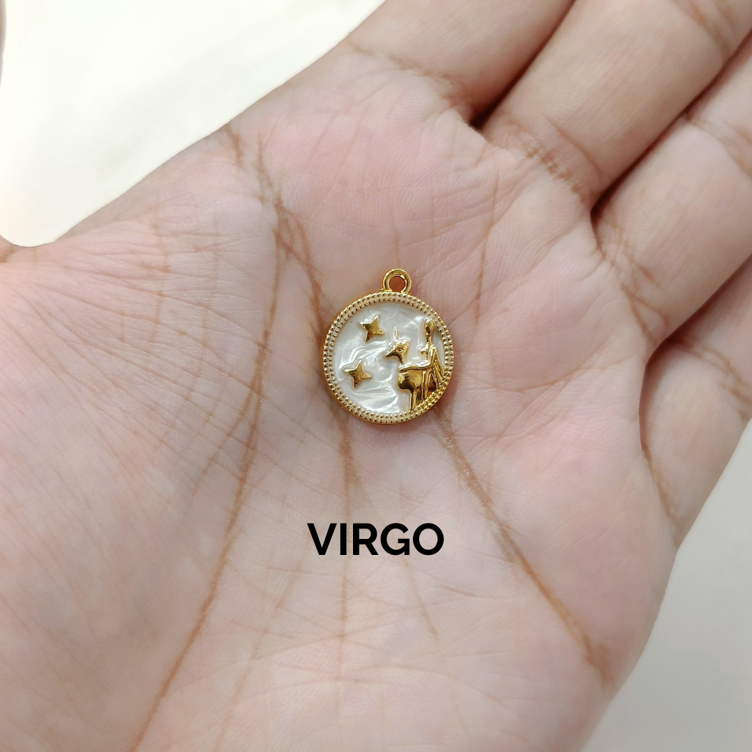Luxury Zodiac Sign Enamel Metal Charms