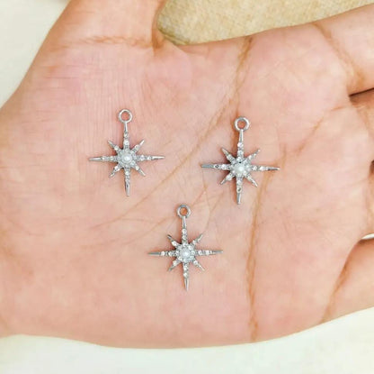 Studded Moon & Star Charms