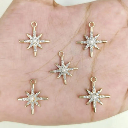 Studded Moon & Star Charms