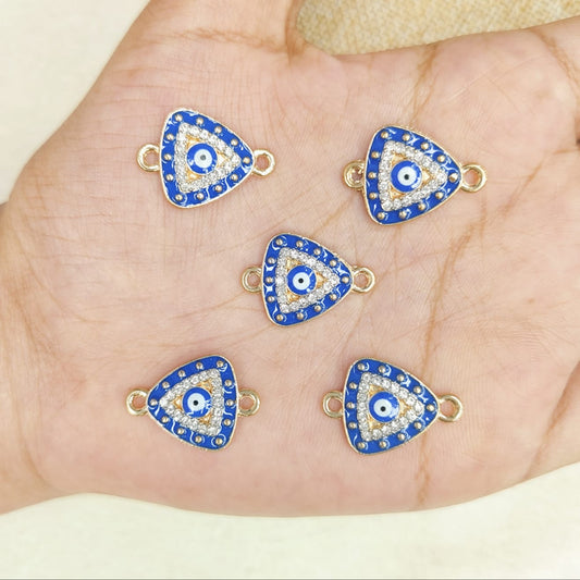Studded Triangle Evil Eye Connectors