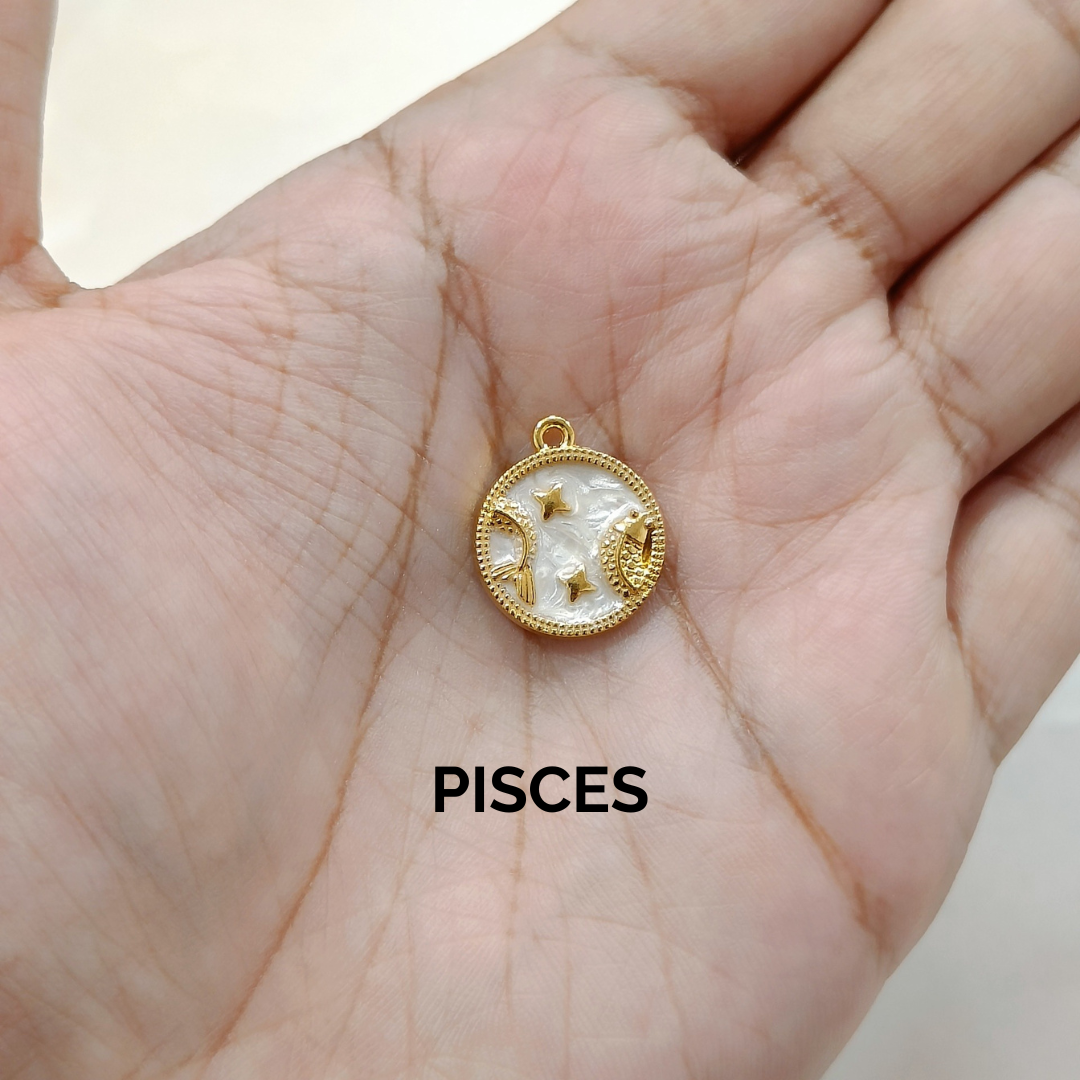 Luxury Zodiac Sign Enamel Metal Charms