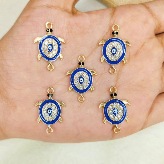 Studded Tortoise Evil Eye Connectors
