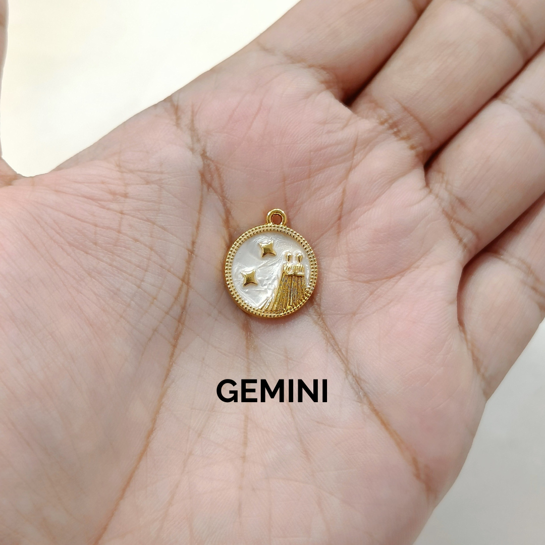 Luxury Zodiac Sign Enamel Metal Charms
