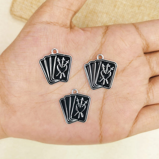 Gothic Silver Tarot Cards Charms