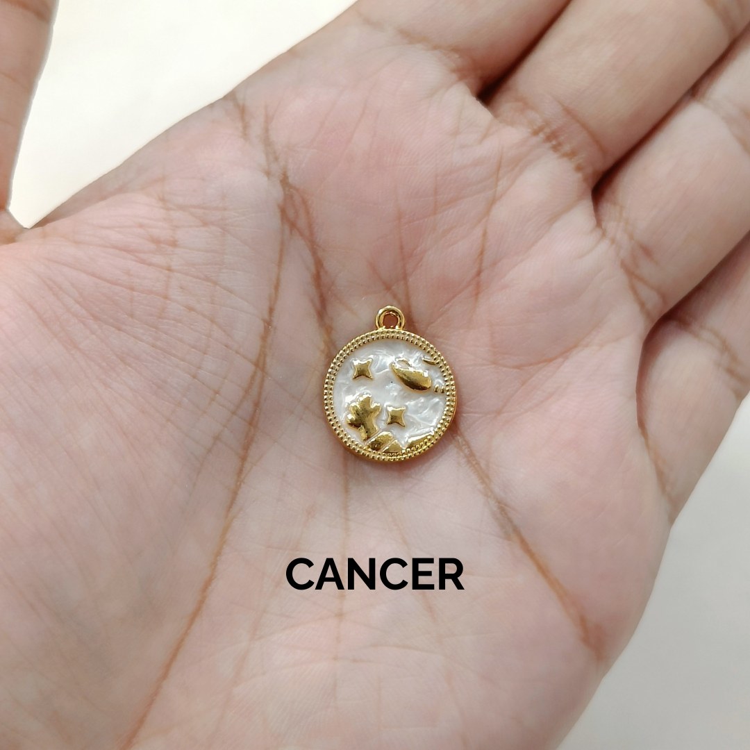 Luxury Zodiac Sign Enamel Metal Charms