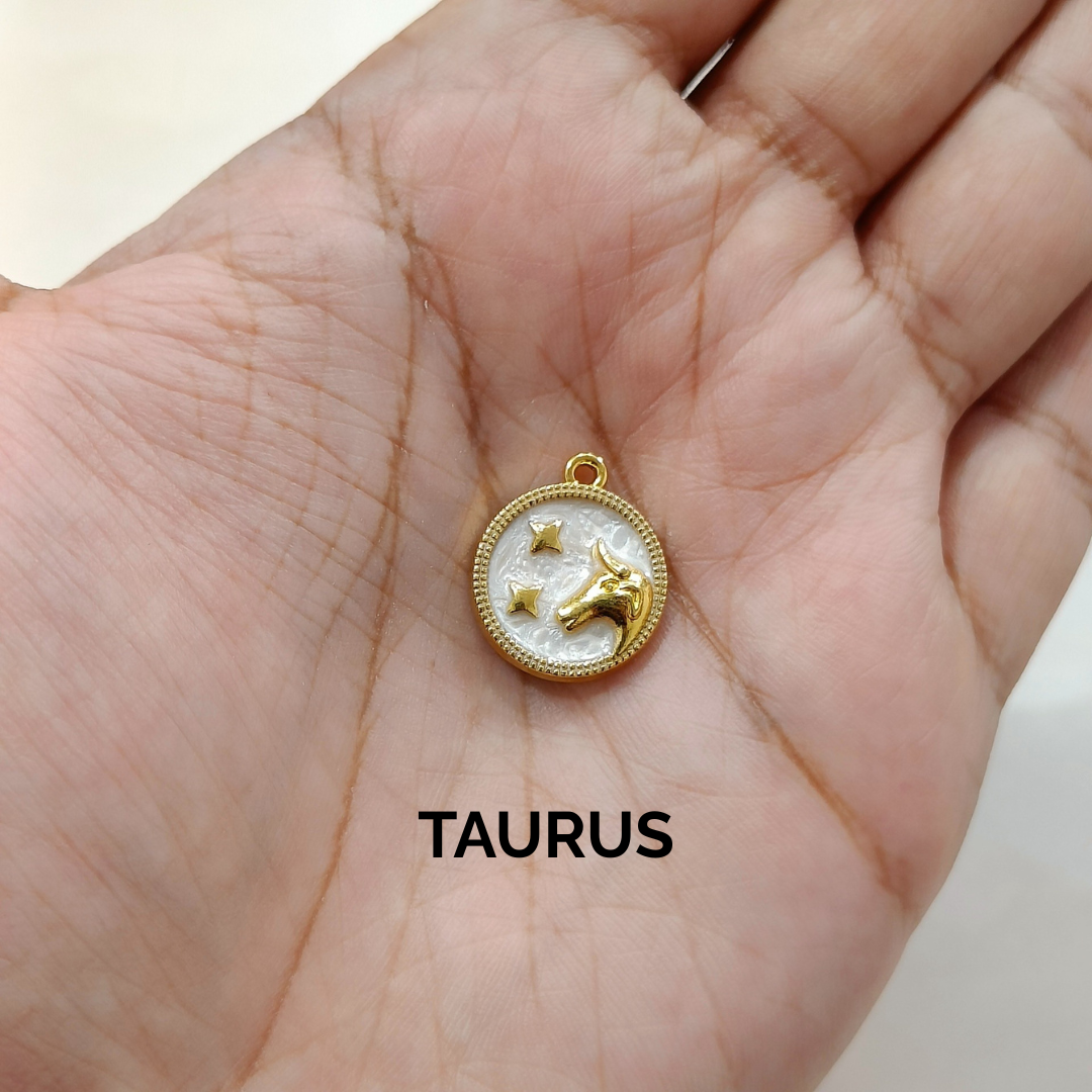 Luxury Zodiac Sign Enamel Metal Charms