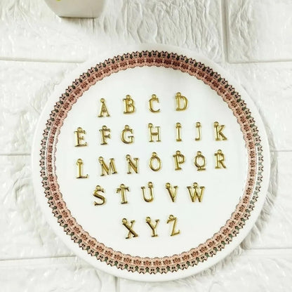 Plain Golden Initial Charms