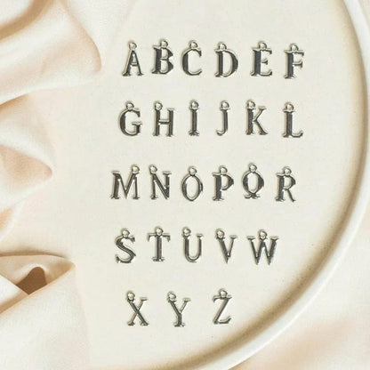 Plain Silver Initial Charms