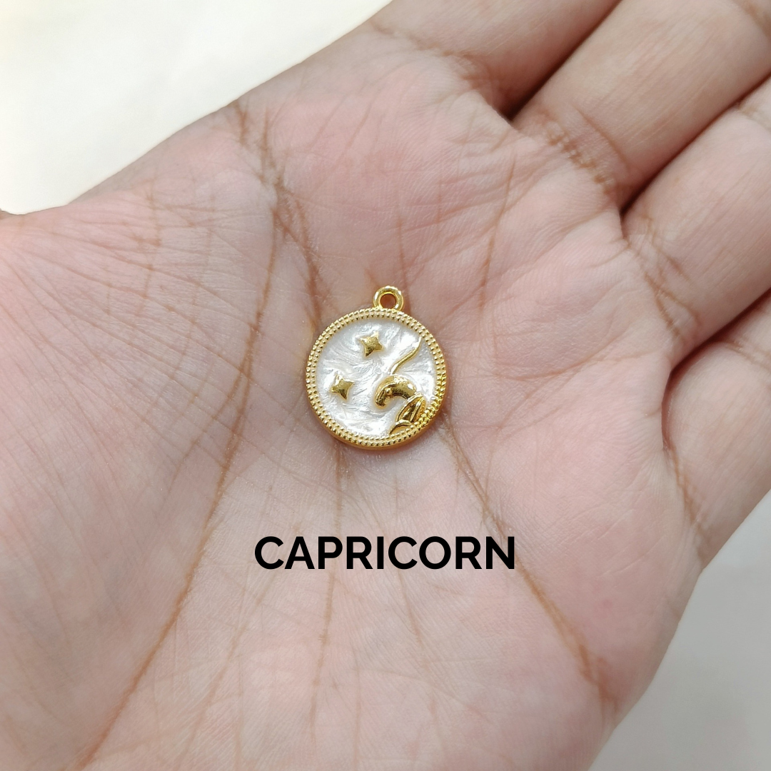 Luxury Zodiac Sign Enamel Metal Charms