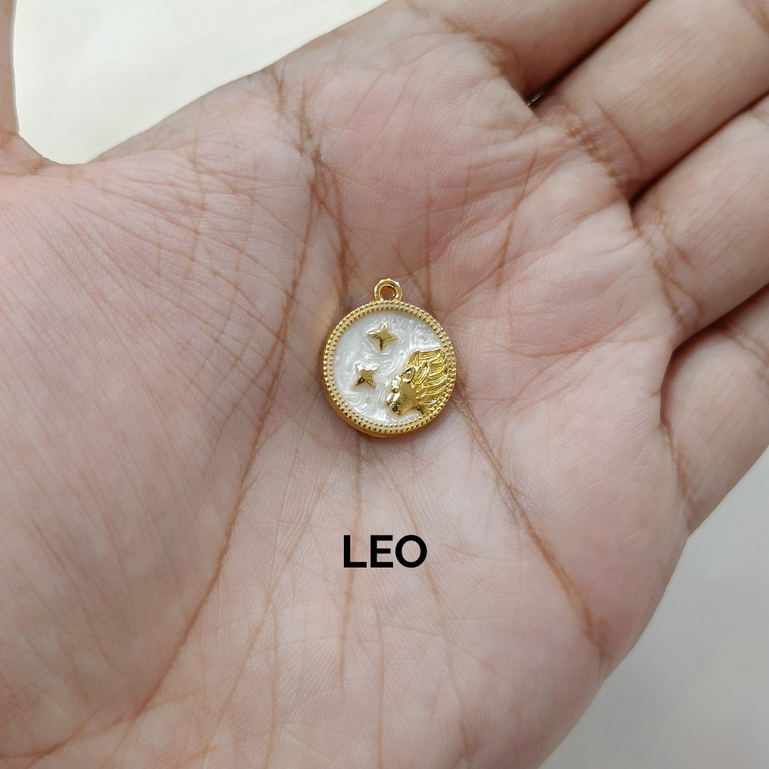 Luxury Zodiac Sign Enamel Metal Charms