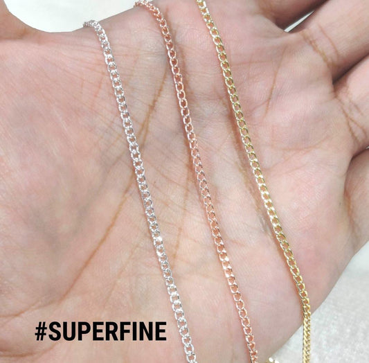 Narrow Superfine Curb Chain (1.75mm)