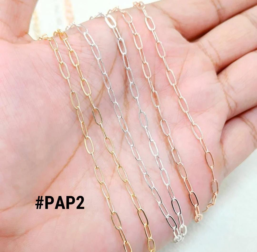 Medium-Size Paperclip Metal Chain (3mm)