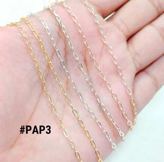 Mini Paperclip Metal Chain (2mm)