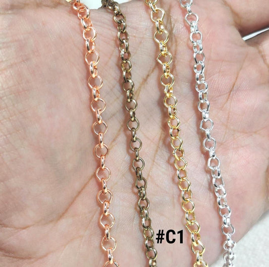 Narrow Round Link Chain (3.5mm)