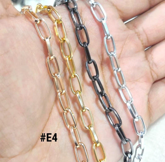 Medium Oval Flat-Link Metal Chain