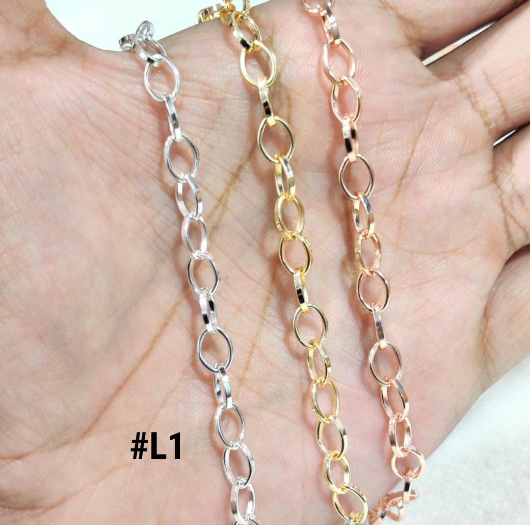 Medium Round Flat-Link Chain