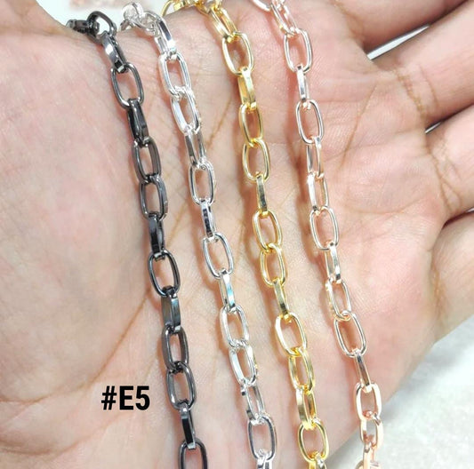Small Oval Flat-Link Metal Chain