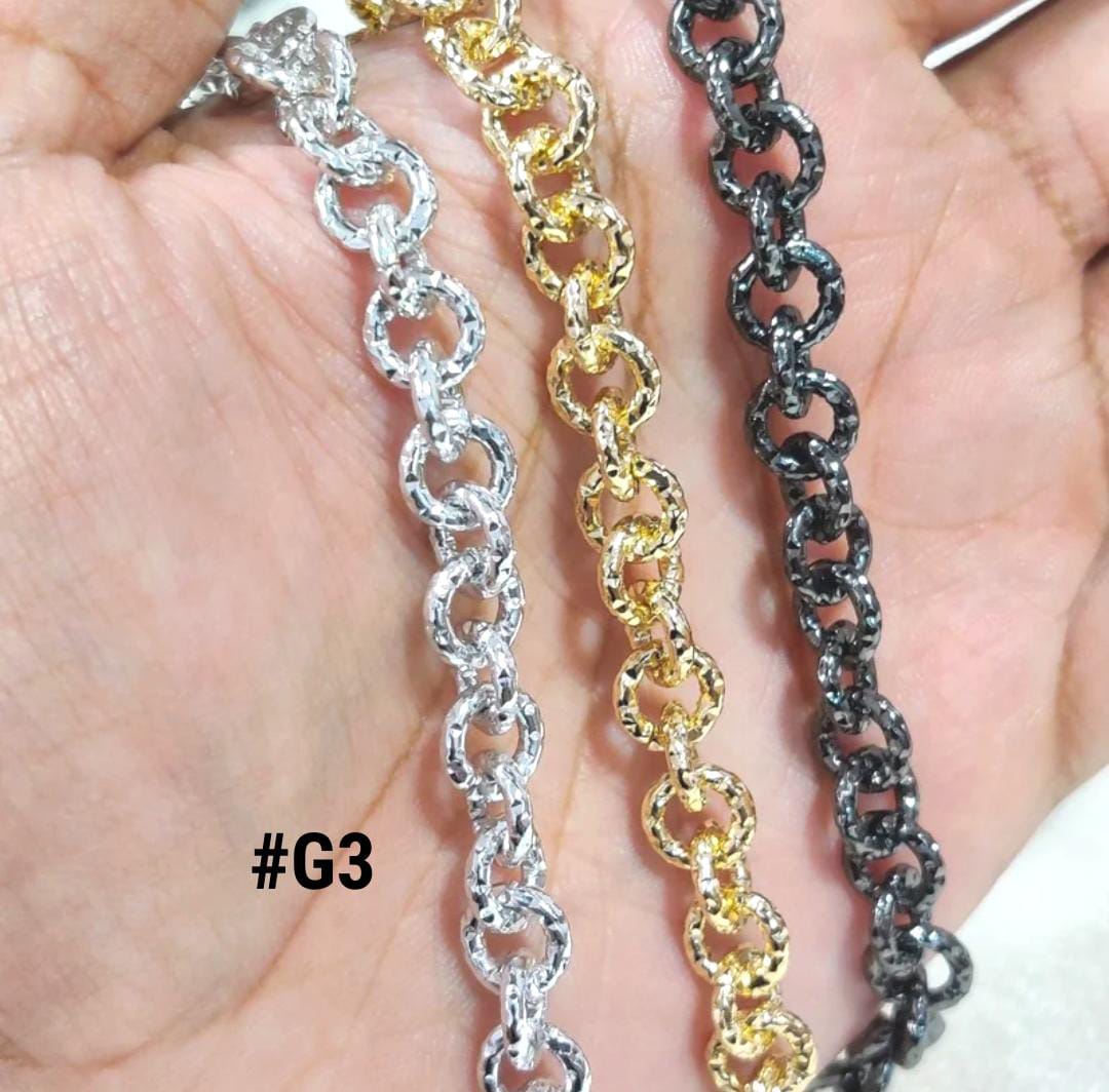 Textured Round Link Chain