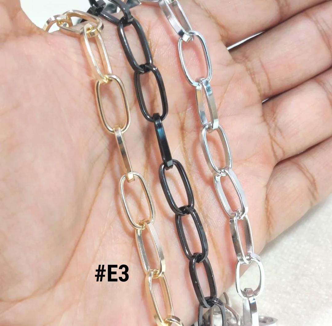 Big Oval Flat-Link Metal Chain