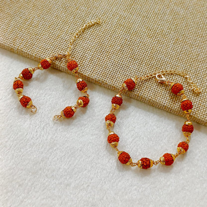 Natural Rudraksha Beads Unisex Bracelet
