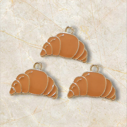 French Croissant Metal Charms