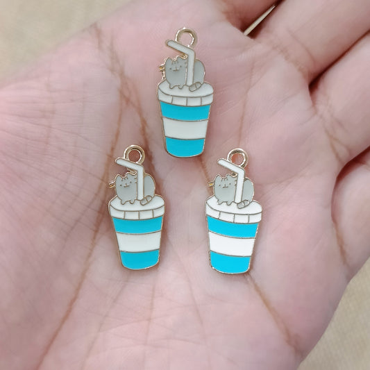 Cute Kitty Sipper Metal Charms