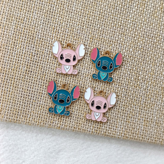 Cute Sitting Stitch Disney Metal Charms