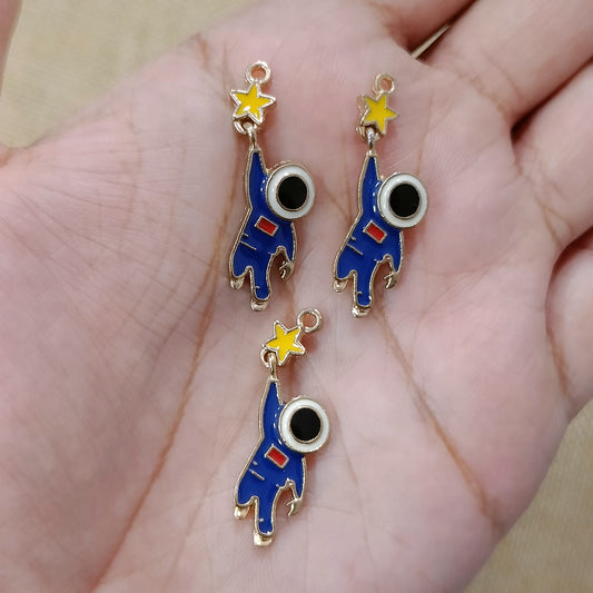 Dangling Astronaut Metal Charms