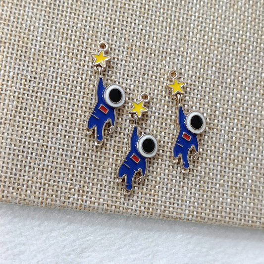 Dangling Astronaut Metal Charms