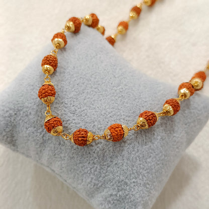 Natural Rudraksha Beads Unisex Necklace