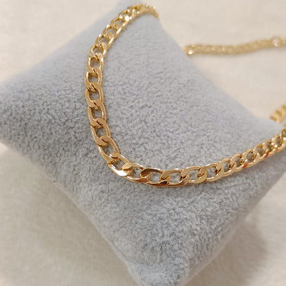 Narrow Flat-Link Curb Chain Necklace