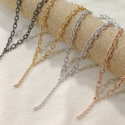 Textured Oval-Link Chain Necklace