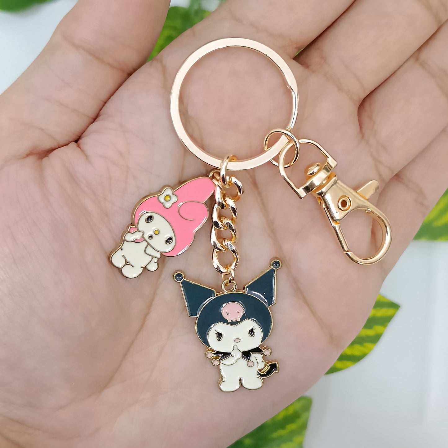 Kuromi & My Melody Bag Charm Keychain