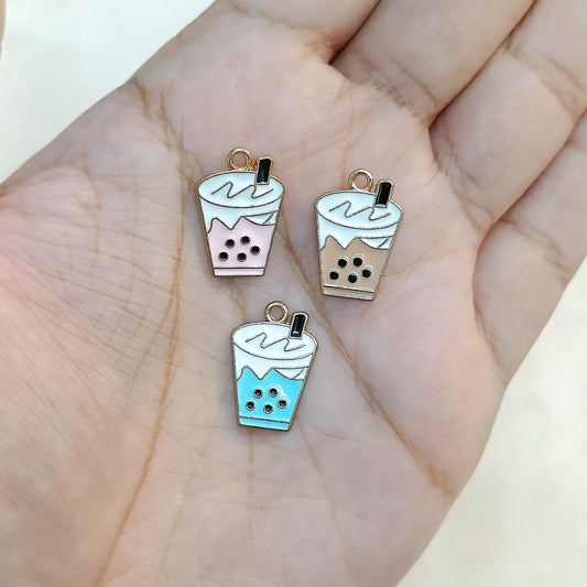 Bubble Tea Smoothie Metal Charms