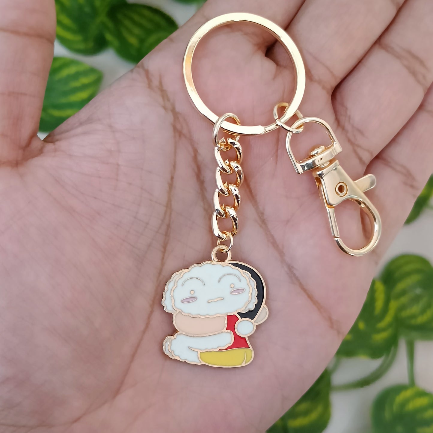 Shinchan & Shiro Reversible Bag Charm Keychain