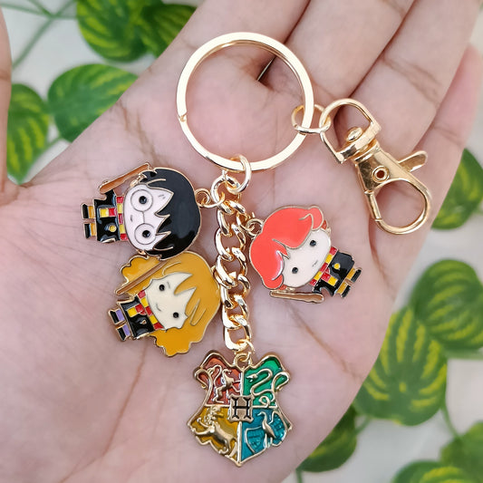Harry Potter Theme Long Bag Charm Keychain
