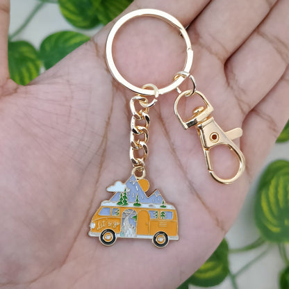 Camper Van Travel Bag Charm Keychain
