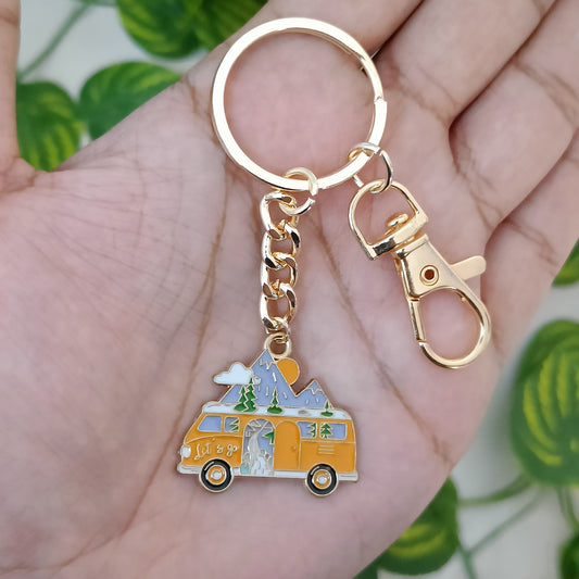 Camper Van Travel Bag Charm Keychain