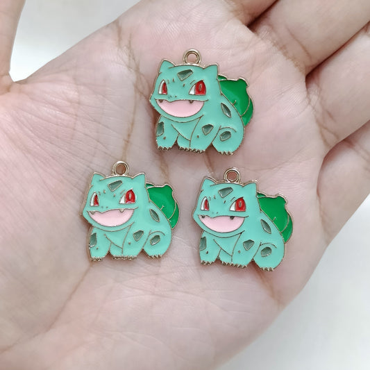 Happy Bulbasaur Pokemon Metal Charms