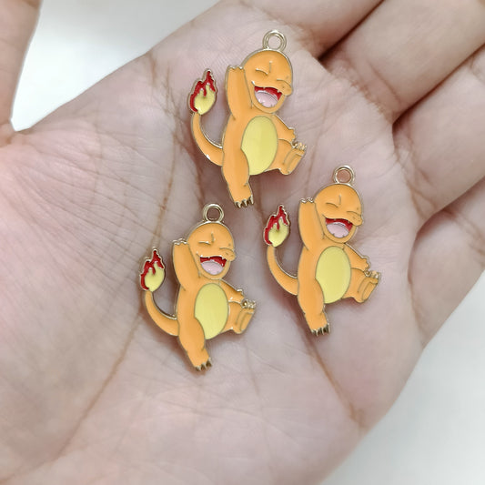 Charmander Jumping Pokemon Metal Charms