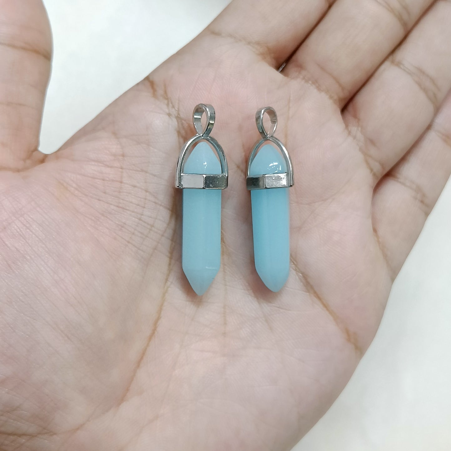 Pencil Crystal Pendant Charms (6 Colours)