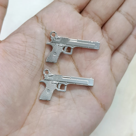 Oxo-Silver Gun Chunky Metal Charms
