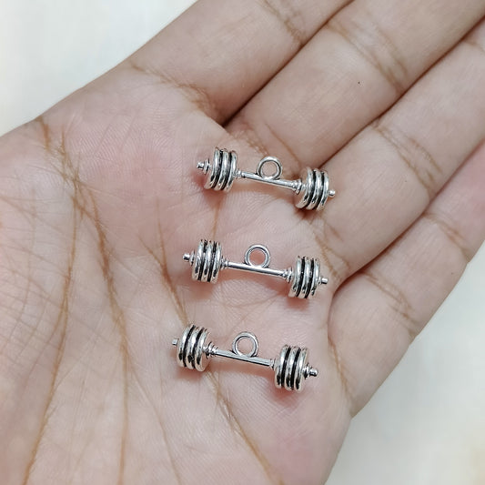 Oxo-Silver Dumbbell Metal Charms