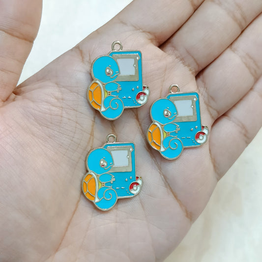 Squirtle Gameboy Pokemon Metal Charms