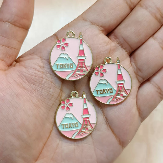 Tokyo Pastel Tourist Coin Travel Metal Charms