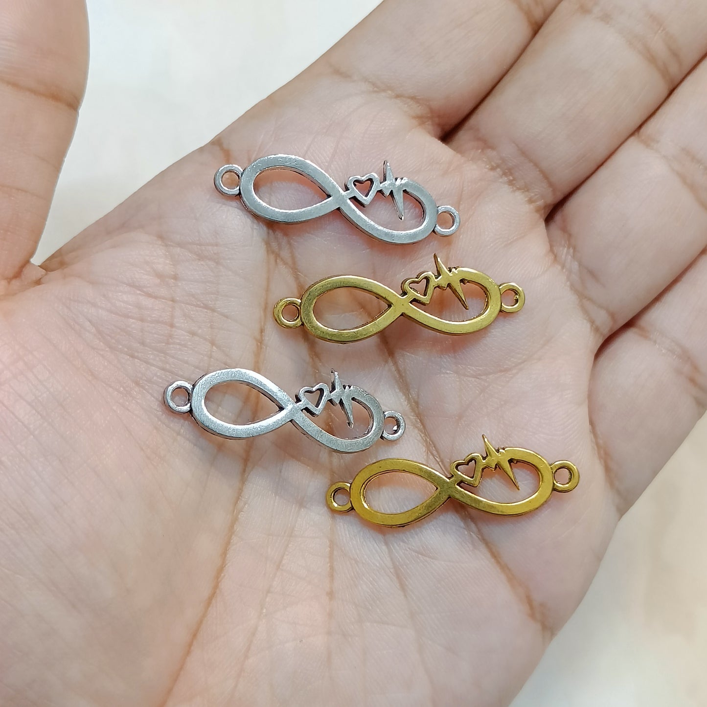 Heartbeat Infinity Connector Charms