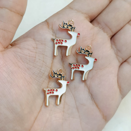 Spotted Reindeer Metal Charms