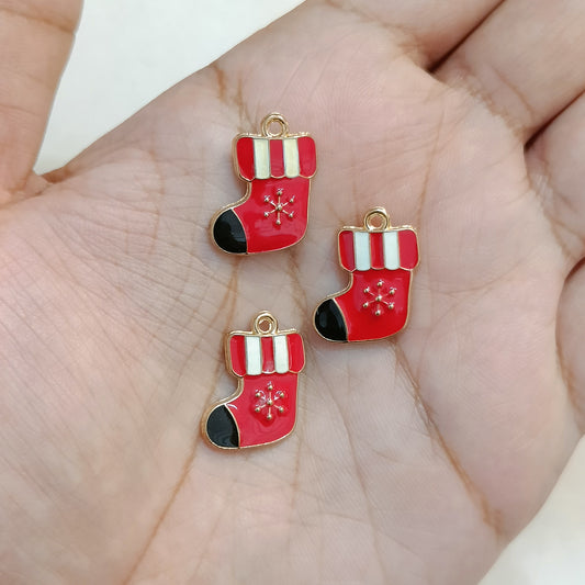 Snuggly Snowflake Sock Metal Charms