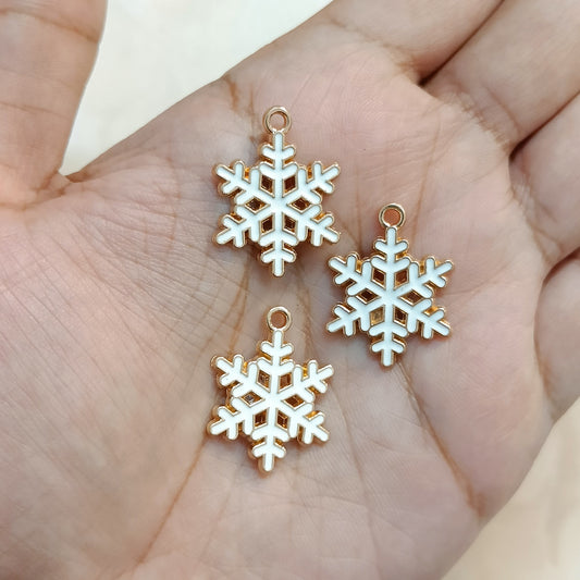 Spiky Snowflake Metal Charms
